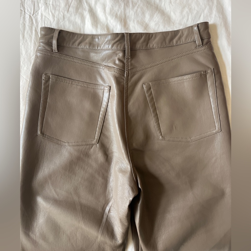 Aritzia Wilfred Melina Straight Leg Vegan Leather Pant Sz 8 - Picture 4 of 4
